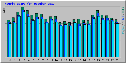 Hourly usage for October 2017